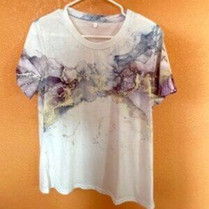 Floral abstract printed tshirt-large size